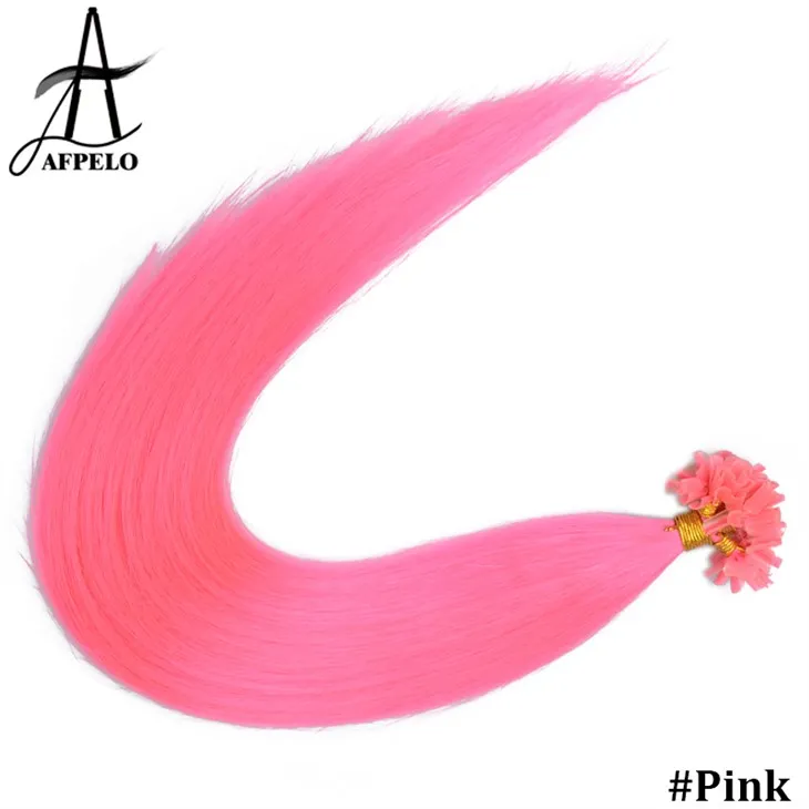 U Tip farvet hårforlængelse